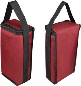 img 2 attached to 🍷 Zoragoo Leakproof & Insulated Padded Wine Tote Carrier - 2 Bottle Canvas Reusable Wine Bags for Travel + Free Corkscrew