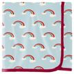 kickee pants swaddling blanket rainbows logo