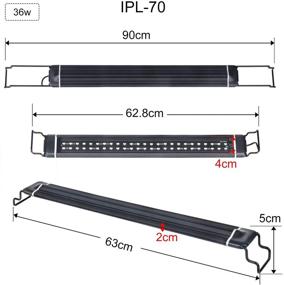 img 3 attached to 🐠 CPROSP Aquarium Light: Extendable Bracket Fish Tank Light with White and Blue LEDs for Freshwater Plants (12W-48W, 11-43 Inch)