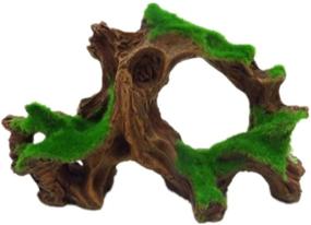 img 4 attached to 🐠 Enhance Your Fish Tank with the Hamiledyi Aquarium Driftwood Betta Log: A Natural Moss Resin Tree Trunk Cave for Stunning Underwater Decor