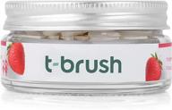 t-brush whitening new gen. toothpaste tablets - natural ingredients, sls free, gluten free, cruelty free, eco friendly packaging - vegan-travel-90 tablets - kids 6+ (strawberry, fluoride) logo