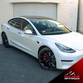 img 3 attached to 🚗 XPLORE OFFROAD Gloss Black Chrome Delete Kit for Tesla Model 3 (2017-2019)