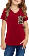 👚 stylish colorblock leopard short sleeve t shirts for girls' clothing by asvivid logo