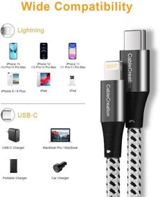 img 2 attached to ⚡ Быстрая зарядка с кабелем CableCreation длиной 1 фут MFi Certified USB C to Lightning для iPhone 13/12/11/11 Pro/X/XS/8 Plus/iPad/Airpods Pro