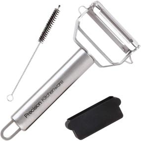 img 3 attached to 🔪 Precision Kitchenware - Ultra Sharp Stainless Steel Dual Julienne & Vegetable Peeler: A Complete Package