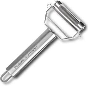 img 4 attached to 🔪 Precision Kitchenware - Ultra Sharp Stainless Steel Dual Julienne & Vegetable Peeler: A Complete Package