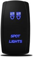 mictuning mic-lss1 5pin laser spot lights rocker switch: blue led light, 20a 12v - on/off efficiency logo