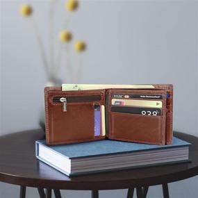 img 2 attached to 👔 YOOMALL Genuine Leather Bifold Wallet for Men - Stylish Pocket-Sized Accessory