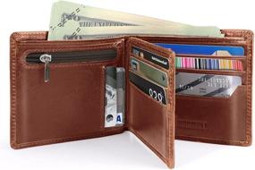 img 4 attached to 👔 YOOMALL Genuine Leather Bifold Wallet for Men - Stylish Pocket-Sized Accessory