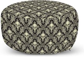 img 4 attached to Lunarable Scribble Victorian Decorative Removable Home Decor in Poufs