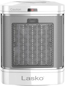 img 3 attached to Lasko CD08200 Compact Ceramic Space Heater for Bathroom and Indoor Home Use, in White, Dimensions: 6.25 x 6.25 x 7.65 inches