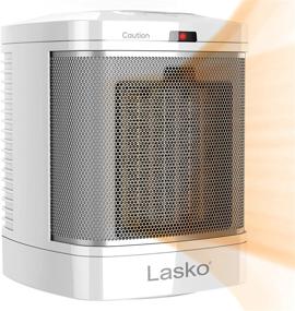 img 4 attached to Lasko CD08200 Compact Ceramic Space Heater for Bathroom and Indoor Home Use, in White, Dimensions: 6.25 x 6.25 x 7.65 inches
