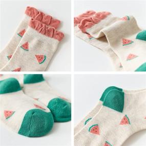 img 1 attached to 🧦 Cozi Foot Little Big Girls Socks: 5 Pairs of Soft Cotton Crew Socks for Cute and Comfortable Kids' Feet