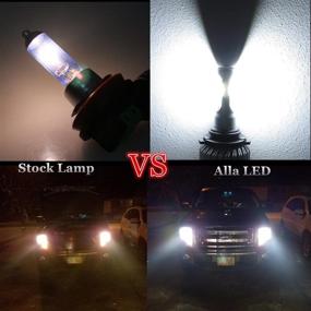 img 3 attached to 🚙 Alla Lighting 8000lm COB Xtreme Super Bright LED H8 H9 H11 Bulb 6000K Xenon White Headlights: Ultimate Off-Roading High/Low Beam Conversion Kits 12V Upgrade