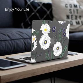 img 1 attached to 🌸 KKP Compatible with MacBook Air 13 inch Case A1932 (New Ver 2018-2019 Release) with Keyboard Cover Screen Protector, Stylish 3D Flowers Pattern Hard Shell Case Cover - MacBook Air 13 inch (F2)