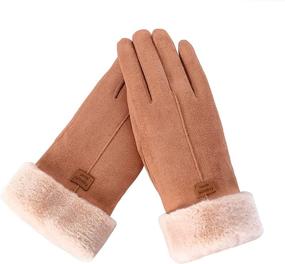 img 4 attached to 🧤 Warm Winter Gloves for Women | Cold Weather Touch Screen Texting Gloves | Ladies Girls Gloves for Winter Running & Cycling