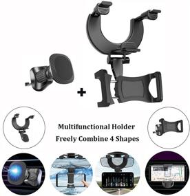 img 3 attached to 📱 Versatile MAOBLOG Car Phone Holder Mount with Magnetic Mounting - iPhone 12/11/X Max/XR/X/8, Samsung Galaxy S10/S9/S8/S7 and More!