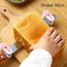 img 2 attached to 🍰 Neepanda 4 Pack DIY Cake Slicer: Adjustable 5 Layers Leveler, Cutting Fixator Guide Tool for Even Cake Slicing - Green & Pink