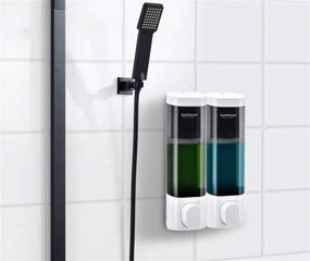 img 3 attached to 🧼 Bosharon Wall Mounted Soap Dispenser: Convenient Manual Shower Soap Dispenser for Bathroom and Kitchen"