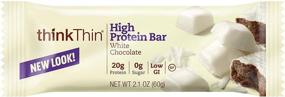 img 3 attached to 🍫 High Protein Meal Alternative Nutrition Bar, White Chocolate - Think Thin (10 Pack)