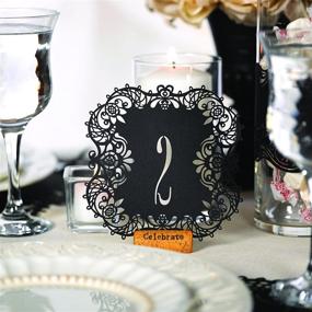 img 2 attached to 🖤 Hortense B. Hewitt Laser Cut Table Number Cards: Black, Numbers 1-10 – Stylish Event Decor