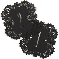 🖤 hortense b. hewitt laser cut table number cards: black, numbers 1-10 – stylish event decor logo