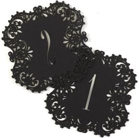 img 3 attached to 🖤 Hortense B. Hewitt Laser Cut Table Number Cards: Black, Numbers 1-10 – Stylish Event Decor