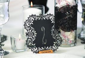 img 1 attached to 🖤 Hortense B. Hewitt Laser Cut Table Number Cards: Black, Numbers 1-10 – Stylish Event Decor