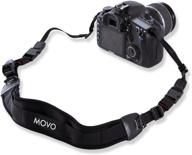 enhanced seo: movo ns-1 neoprene camera neck strap with shock-absorbing padding and quick release feature logo