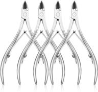 💅 professional stainless steel cuticle nippers: dead skin remover tool for manicure and pedicure logo