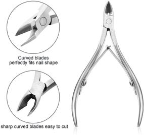 img 1 attached to 💅 Professional Stainless Steel Cuticle Nippers: Dead Skin Remover Tool for Manicure and Pedicure