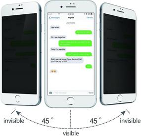 img 3 attached to Приватный защитный экран Techo для iPhone 8 7 6s 6 - Противошпионское закаленное стекло с полным покрытием [белое]