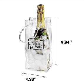 img 2 attached to Inovare Designs - 4 Pack Reusable Leak Proof Bottle Wine Ice Cooler Bag: Stay Cool with Transparent Wine Cooling Bags, Mini Vacuum Pump, and Champagne Stopper