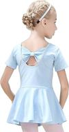 👗 gurcyter athletic leotards: girls' sleeve ballet leotard skirted dance dress with back bowknot логотип