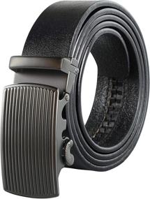 img 4 attached to Genuine Leather Designer Men's Belt - Enhanced Men's Accessories