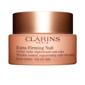 img 2 attached to Clarins Extra-Firming Nuit Wrinkle Control Night Cream for 🌙 Dry Skin with Kangaroo Flower - Regenerate and Protect, 1.6 Oz