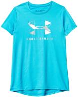 👚 under armour big logo tech short sleeve training workout t-shirt for girls logo