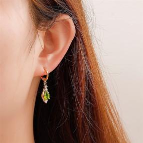 img 1 attached to 💎 Delicate Hypoallergenic Girls' Jewelry: Zirconia Earrings with Elegant Appeal