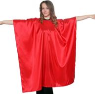 🔴 premium mane caper red iridescent salon cape: pro quality 45" x 60" w/ snaps – heavy duty, long lasting & specialized for barbershops and beauty shops (red) logo