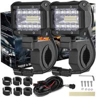 🚧 suzco 4-inch 60w 3-row offroad led work light bar kit - waterproof, 12v/24v, spot/flood/combo lightbar with wiring harness and switch - ideal for 4x4 atv utv logo