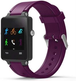 img 3 attached to Силиконовый ремешок Bossblue с металлической застежкой для умных часов Garmin Vivoactive GPS - улучшите свой опыт фитнеса.