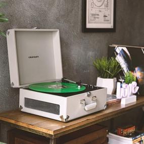 img 3 attached to 🎵 Crosley Антология Винтажный CR6253A-GY Серый Чемоданный Виниловый Проигрыватель с 3-мя Скоростями и Поддержкой Bluetooth