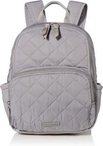 img 4 attached to 🎒 Vera Bradley Performance Twill Small Backpack in Classic Gray