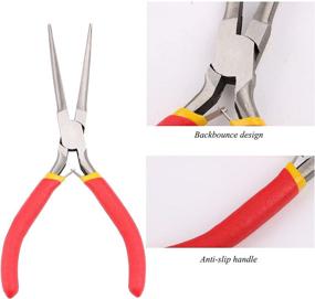 img 1 attached to 8PCS Jewelry Pliers Set by Katfort – Essential Tools for Jewelry Making, Wire Cutters, Long Nose Plier with Teeth, Round Nose Pliers, Curved Nose Pliers, Flat Nose Pliers