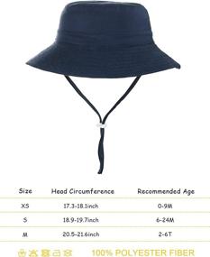 img 1 attached to 👒 UPF 50+ Sun Protection Wide Brim Bucket Hats for Baby Kids Toddlers - Breathable Summer Play Hat for Boys and Girls