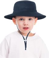 👒 upf 50+ sun protection wide brim bucket hats for baby kids toddlers - breathable summer play hat for boys and girls logo