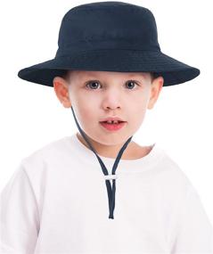 img 4 attached to 👒 UPF 50+ Sun Protection Wide Brim Bucket Hats for Baby Kids Toddlers - Breathable Summer Play Hat for Boys and Girls