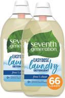 seventh generation free & clear ultra concentrated easydose laundry detergent - 2 pack, 23 oz (132 loads, packaging may vary) logo