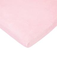 💖 pink heavenly soft chenille fitted cradle/bassinet sheet by tl care - 18" x 36" - ideal for girls logo