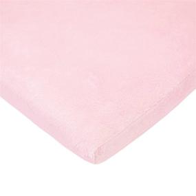 img 4 attached to 💖 Pink Heavenly Soft Chenille Fitted Cradle/Bassinet Sheet by TL Care - 18" x 36" - Ideal for Girls